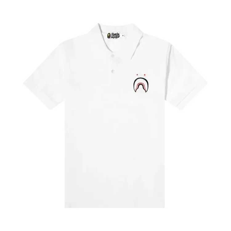 BAPE A Bathing Ape Shark 'White' Polo, White