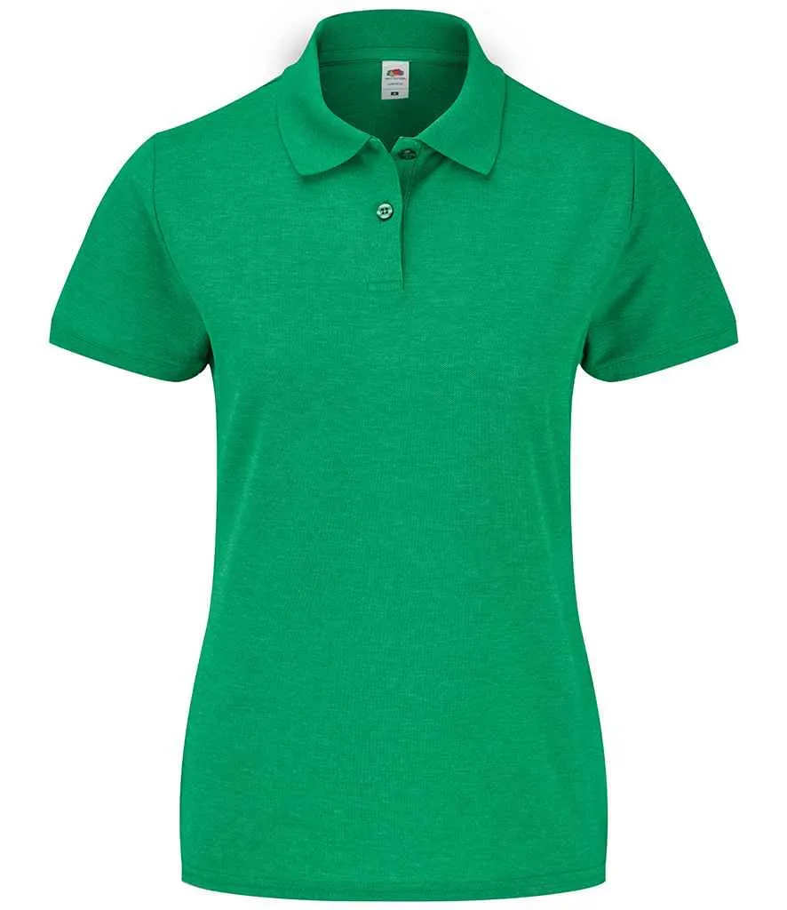 Fruit of the Loom Poly/Cotton Pique Polo Shirt (Ladies) - Bright Colours