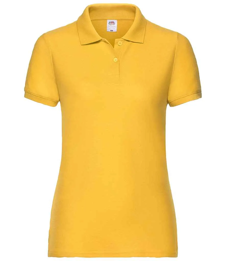 Fruit of the Loom Poly/Cotton Pique Polo Shirt (Ladies) - Bright Colours