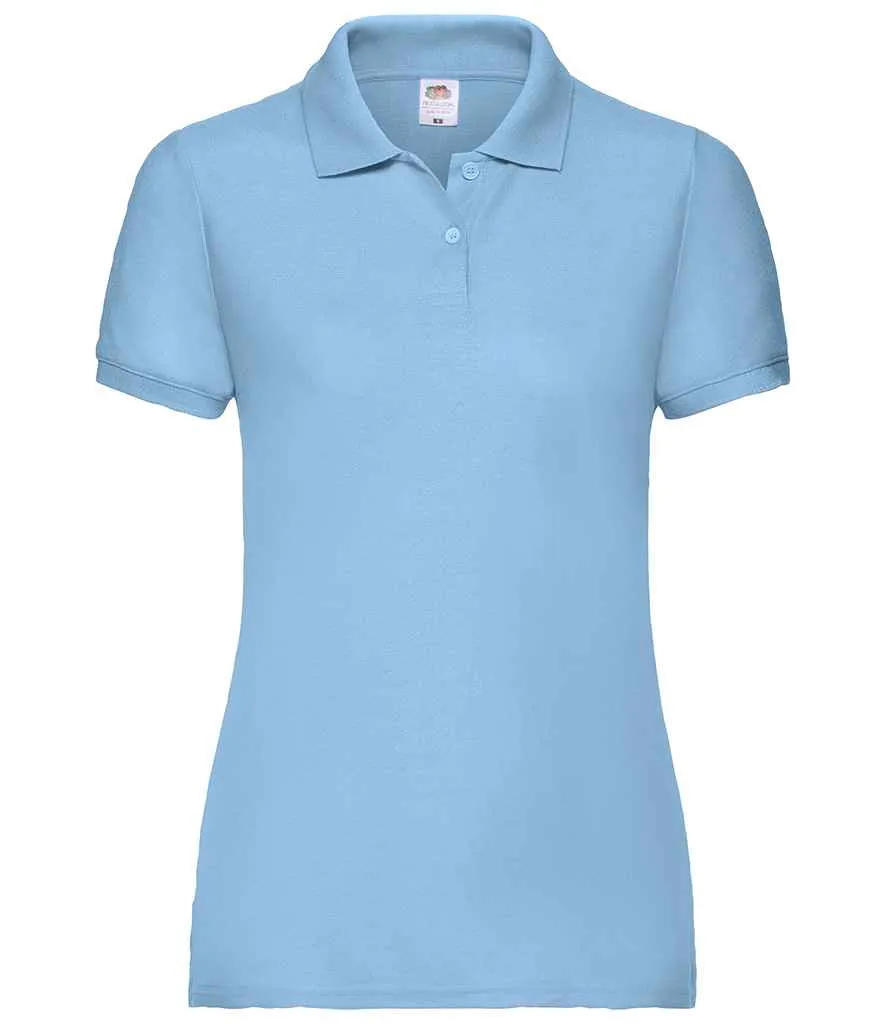 Fruit of the Loom Poly/Cotton Pique Polo Shirt (Ladies) - Bright Colours