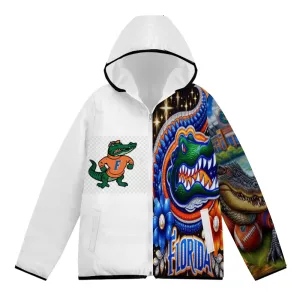 Gator bait  Adult Windproof Hoodie Jackets Full-Zip Bubble Coats