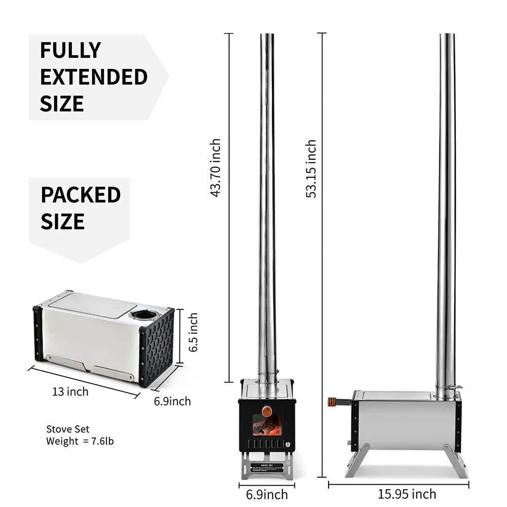 modern 13 Inch Tall Square Patio Stove
