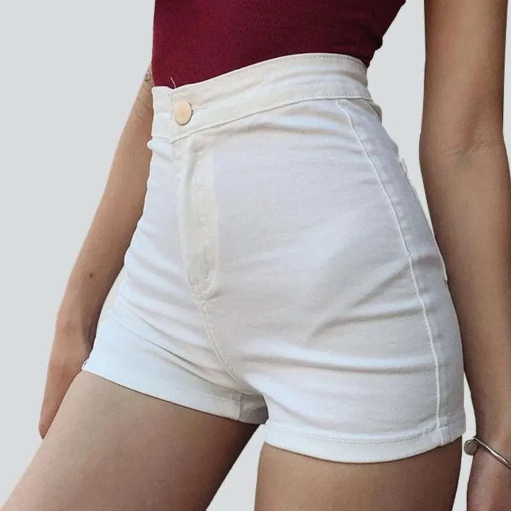No front pocket denim shorts