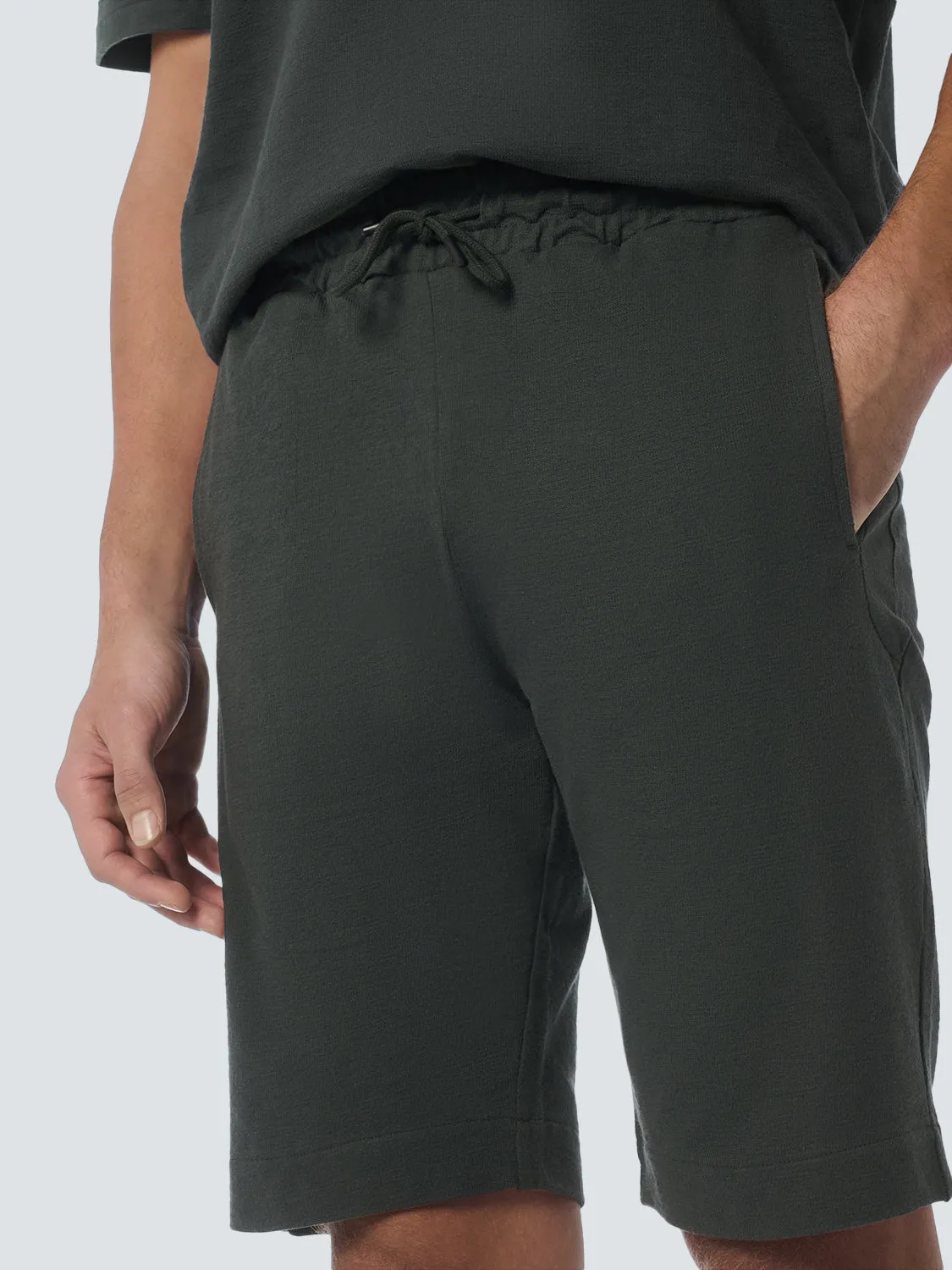Short Jersey Solid Jacquard Slub | Dark Steel
