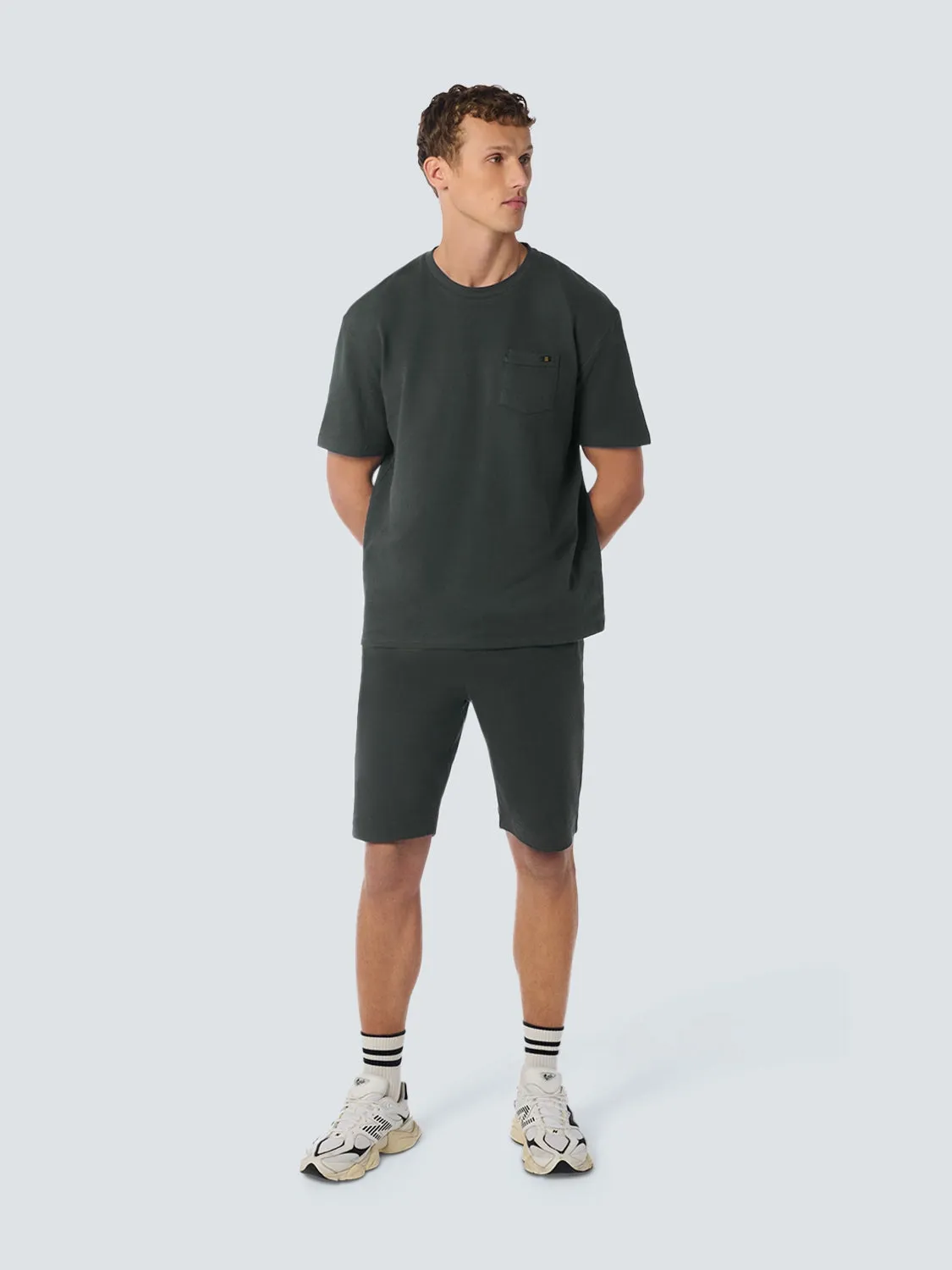 Short Jersey Solid Jacquard Slub | Dark Steel