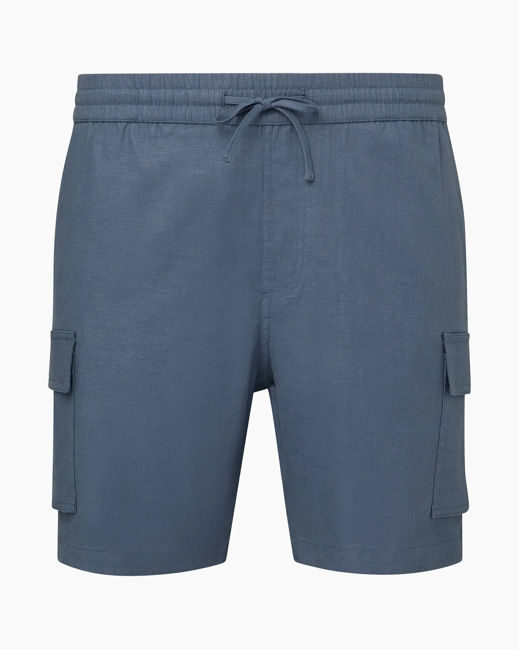 Stretch Linen Pull-on Cargo Short